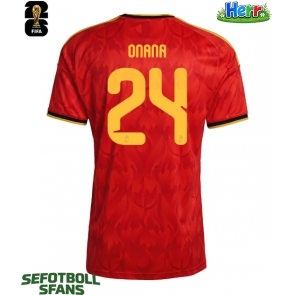 Belgien Amadou Onana #24 Hemmatröja VM 2026 Kortärmad